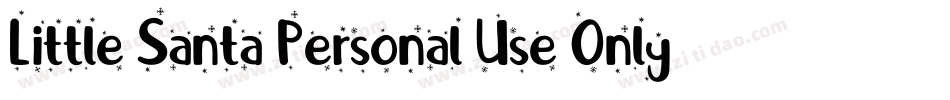 Little Santa Personal Use Only字体转换